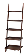 Espresso 5-Shelf Bookshelf Ladder F37585