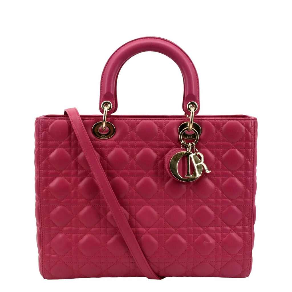 Pre-owned Pink Lambskin Shoulder Bag D41222