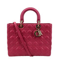 Pre-owned Pink Lambskin Shoulder Bag D41222