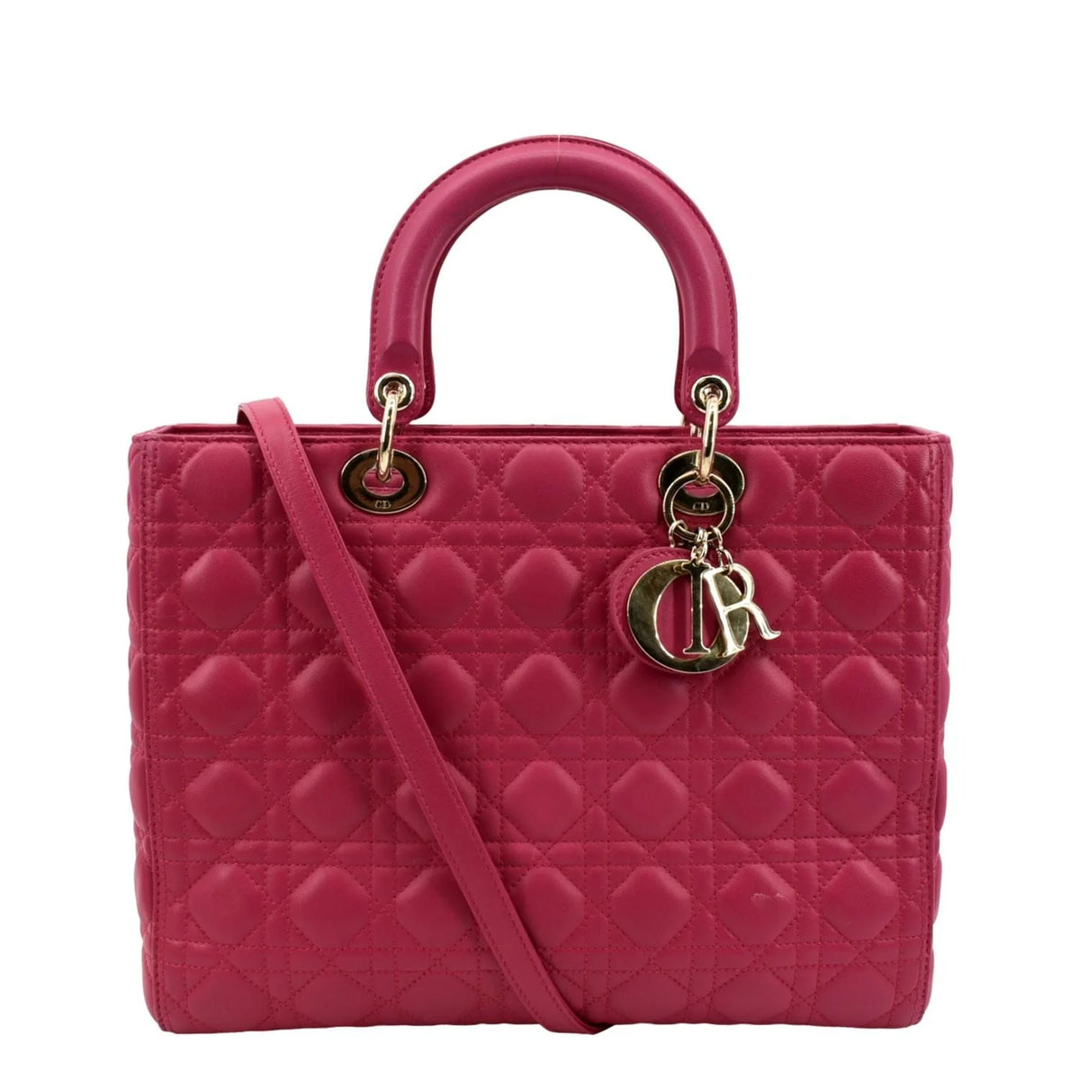 Pre-owned Pink Lambskin Shoulder Bag D41222