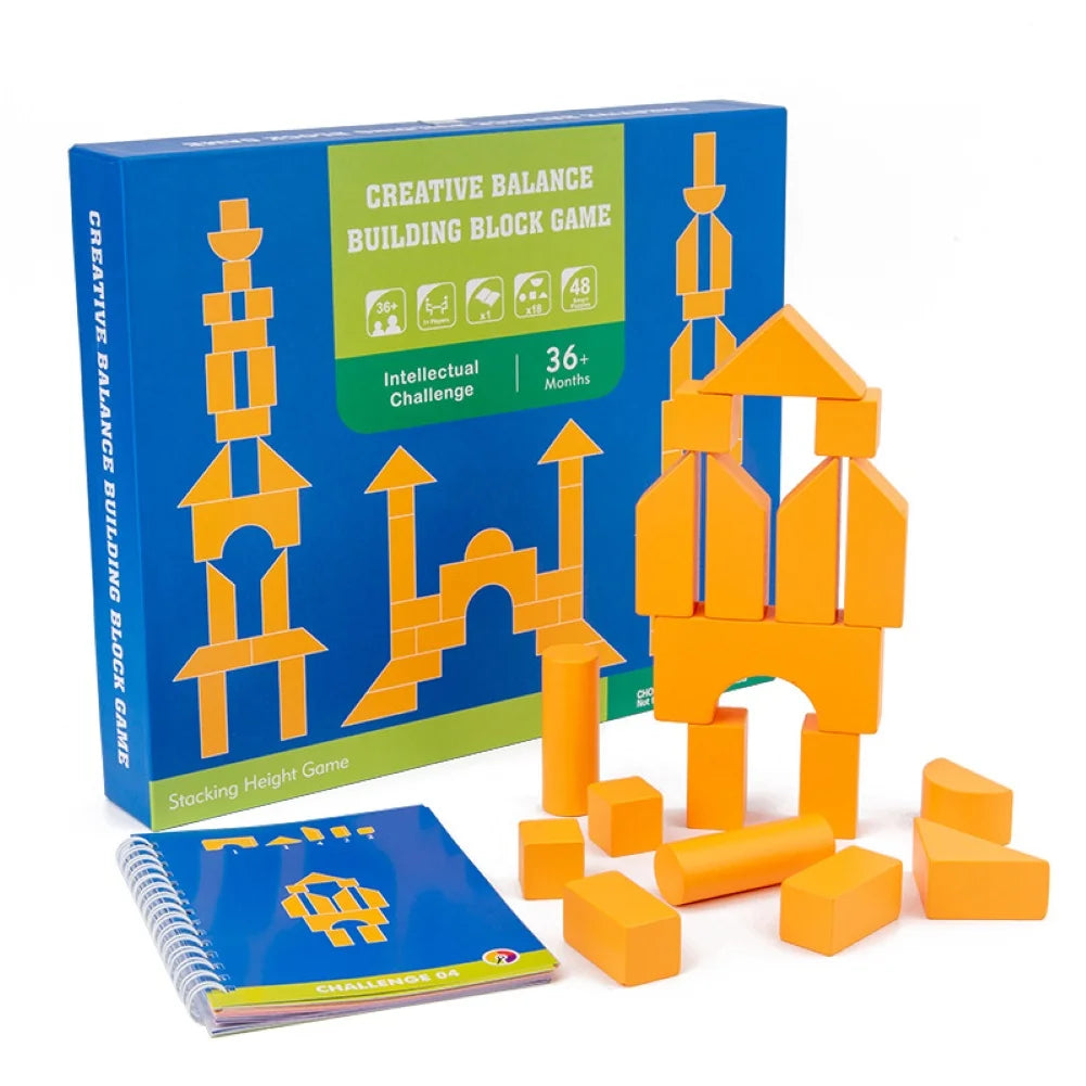 Multicolor Wooden Balance Building Blocks Stacking Toy P49609