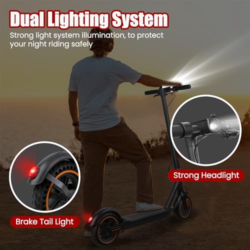 Electric Scooter with 8.5" Solid Tires, 500W Motor, 19MPH Max Speed J539967