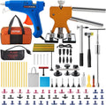 74 Pcs Paintless Dent Repair Kit with Led Baffle Board S69069
