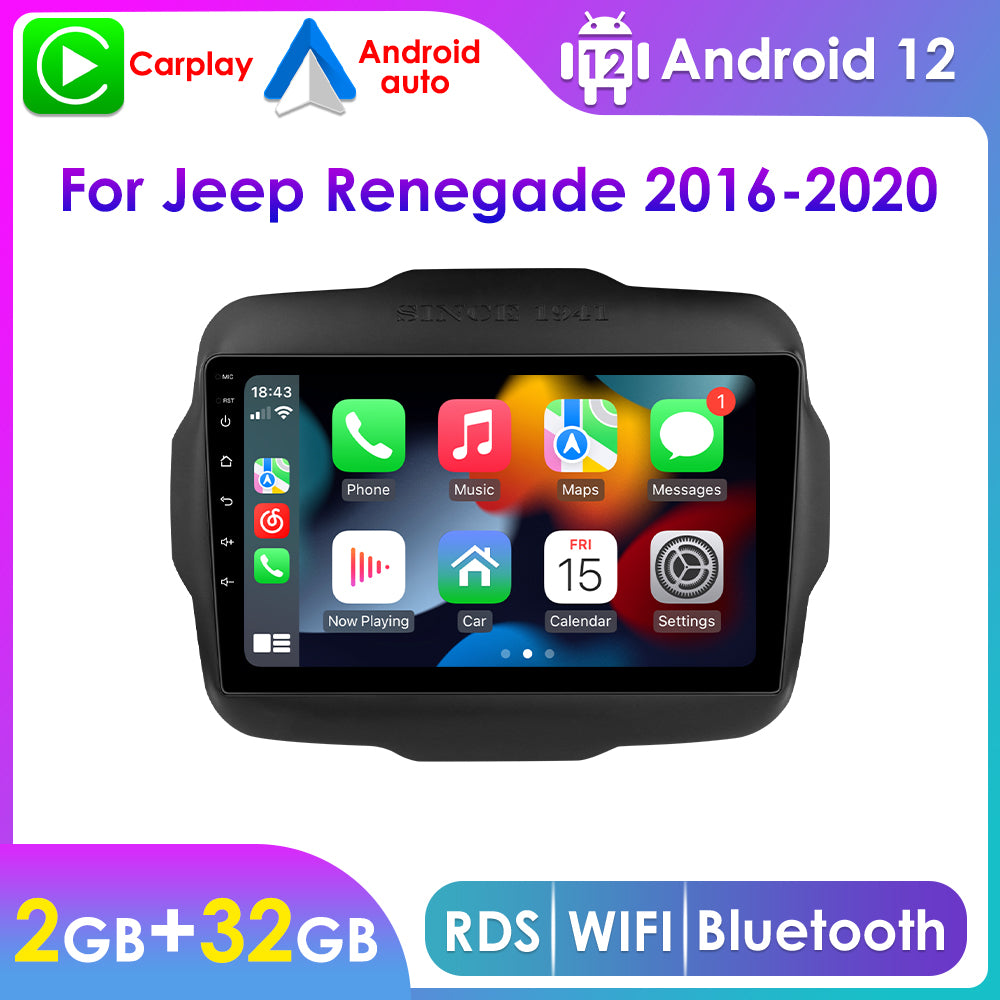 9" Android 12 GPS Navigation Car Radio Stereo Head Unit 2+32GB Carplay T97075