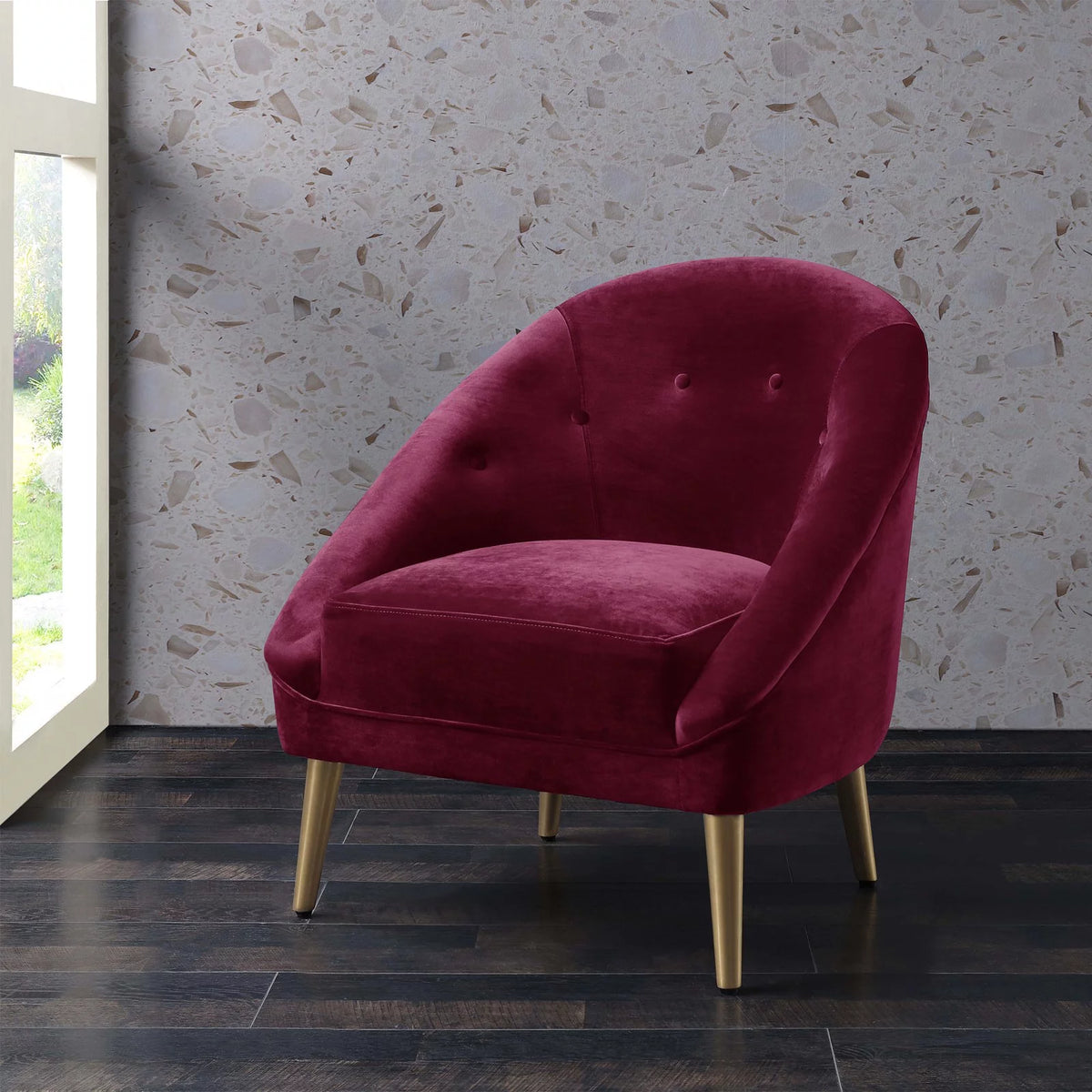 Tufted Barrel Chair V91397