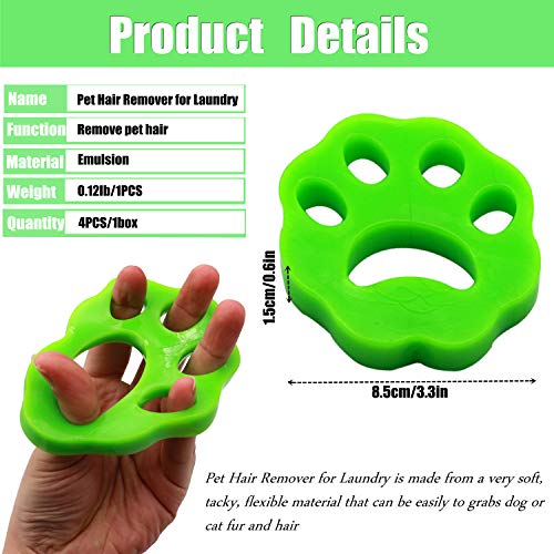 4 Pack Reusable Pet Hair Remover for Laundry E1276