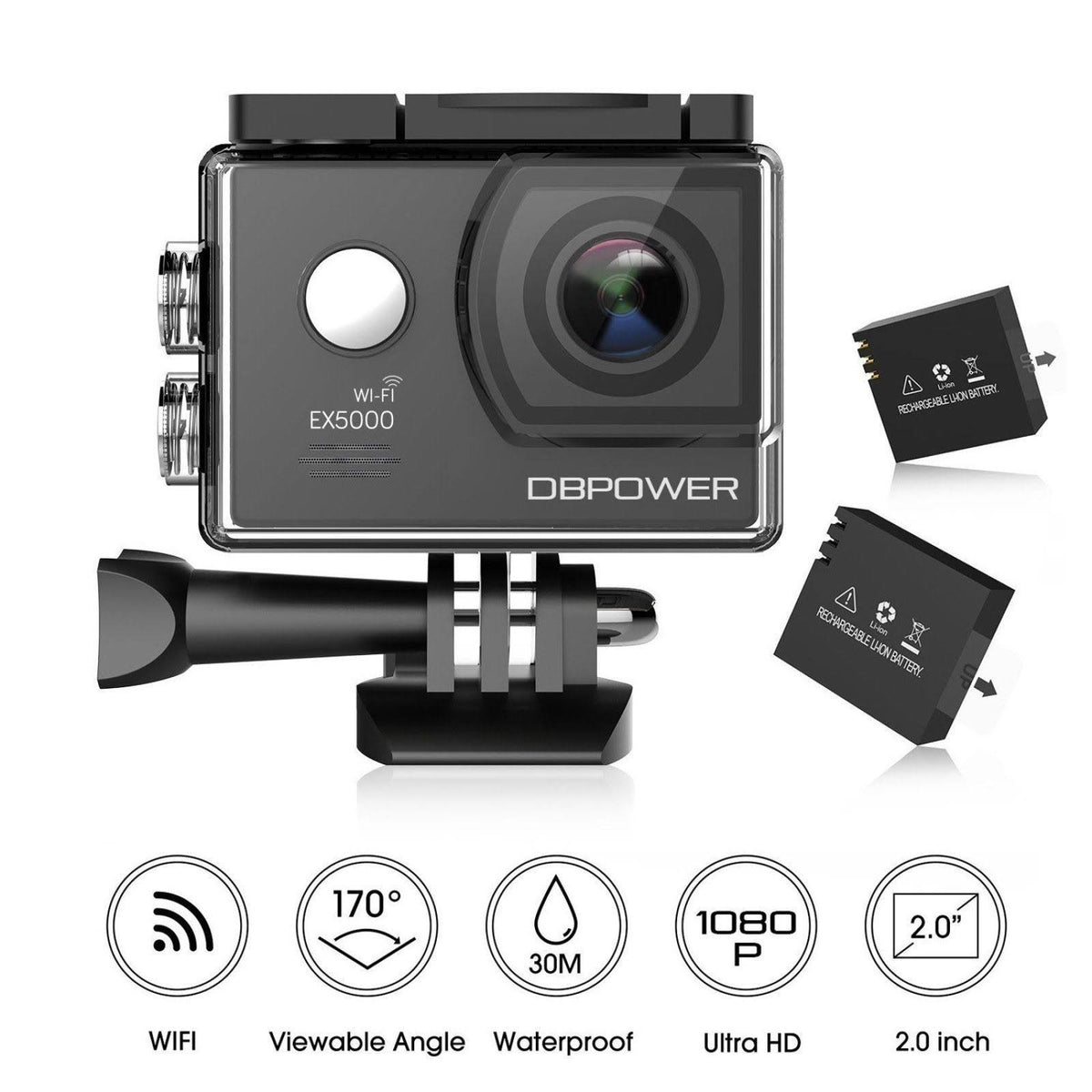 14MP 1080p HD WiFi Waterproof Sports Cam B4589
