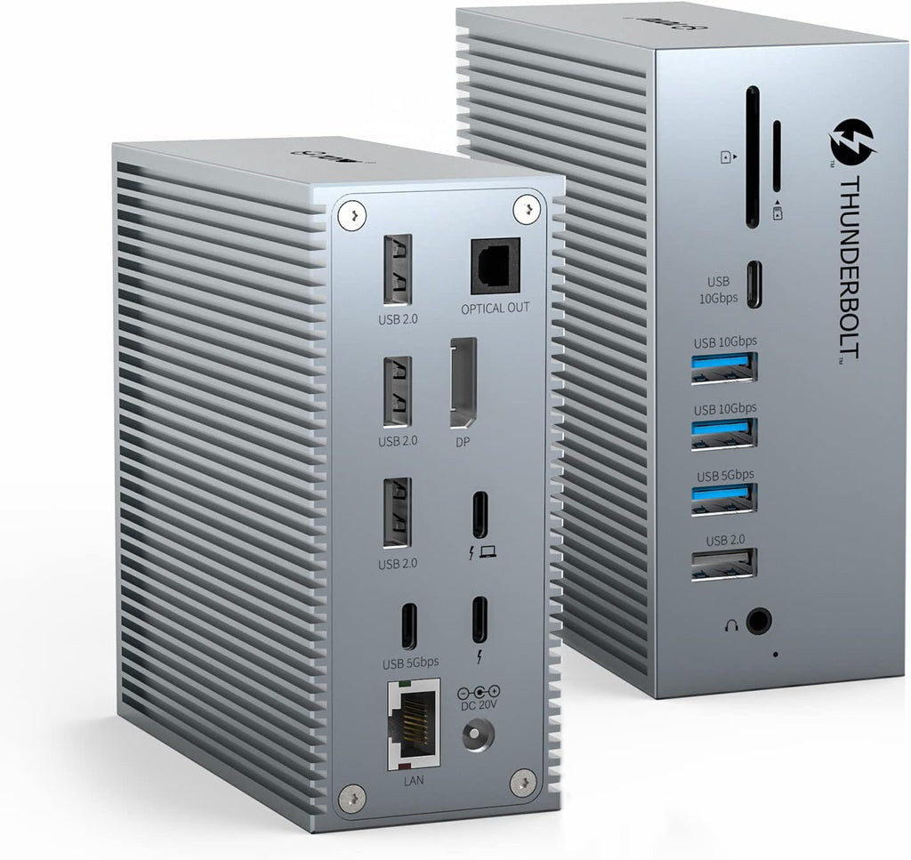 Thunderbolt 3 USB C Docking Station with 8K DP, 1 Gbps Ethernet, USB-A 10Gbps, USB-C 3.2, SD/TF, Audio, Optical Out P799370