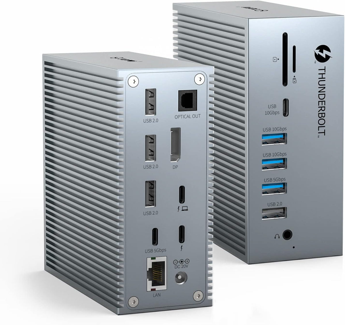 Thunderbolt 3 USB C Docking Station with 8K DP, 1 Gbps Ethernet, USB-A 10Gbps, USB-C 3.2, SD/TF, Audio, Optical Out P799370