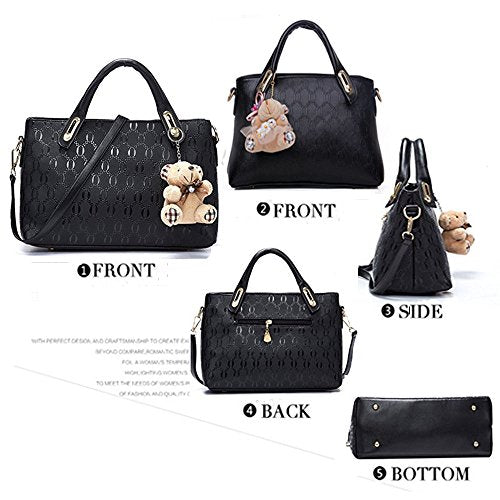 4 Pcs Top Handle Satchel Hobo Handbag Set N5384