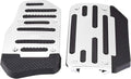 Silver Alloy Nonslip Brake Pedal Cover Accelerator Pad Pack of 2 K249