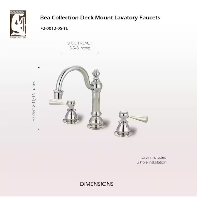 8 in. 2-Handle High Arc Lavatory Faucet in Polished Nickel Q19868
