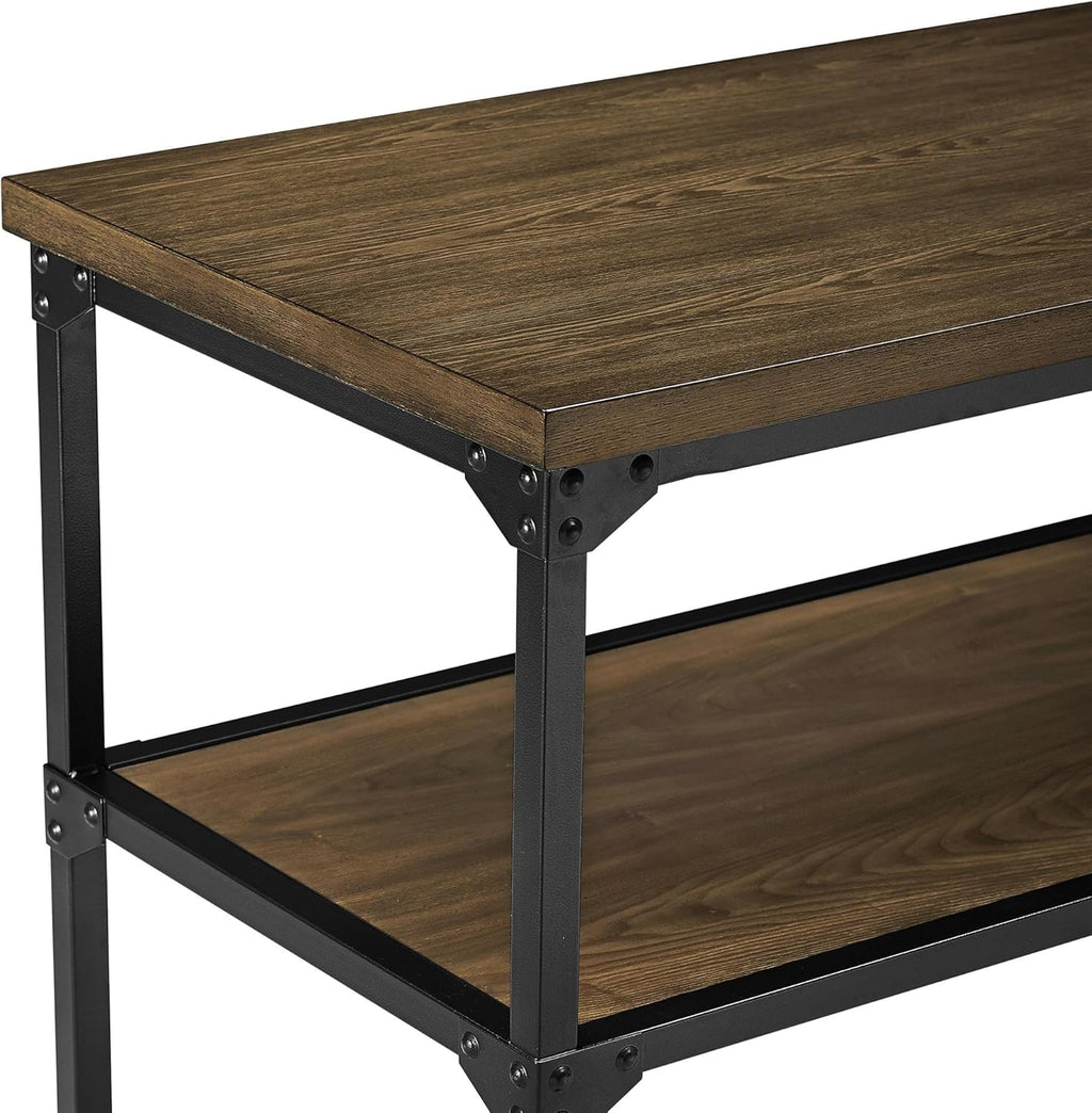 Rustic Antique Oak/Black Multifunction Island S26095