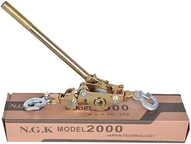 2 Ton Cable Hoist Come Along with 2 Hooks B27186
