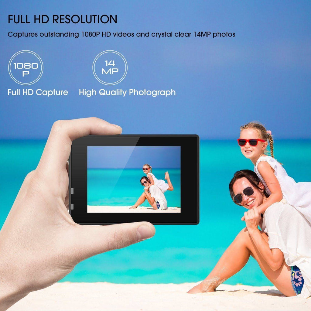 14MP 1080p HD WiFi Waterproof Sports Cam B4589
