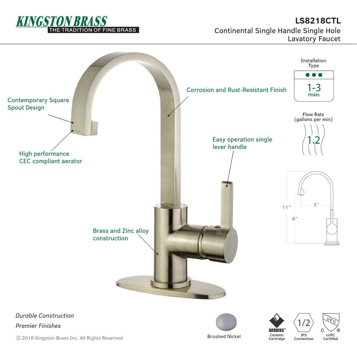 Polished Chrome Single-Handle Bathroom Faucet O701