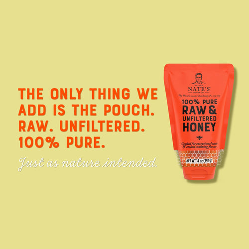 100% Pure Raw Unfiltered Honey Pouch 14 fl oz V14666