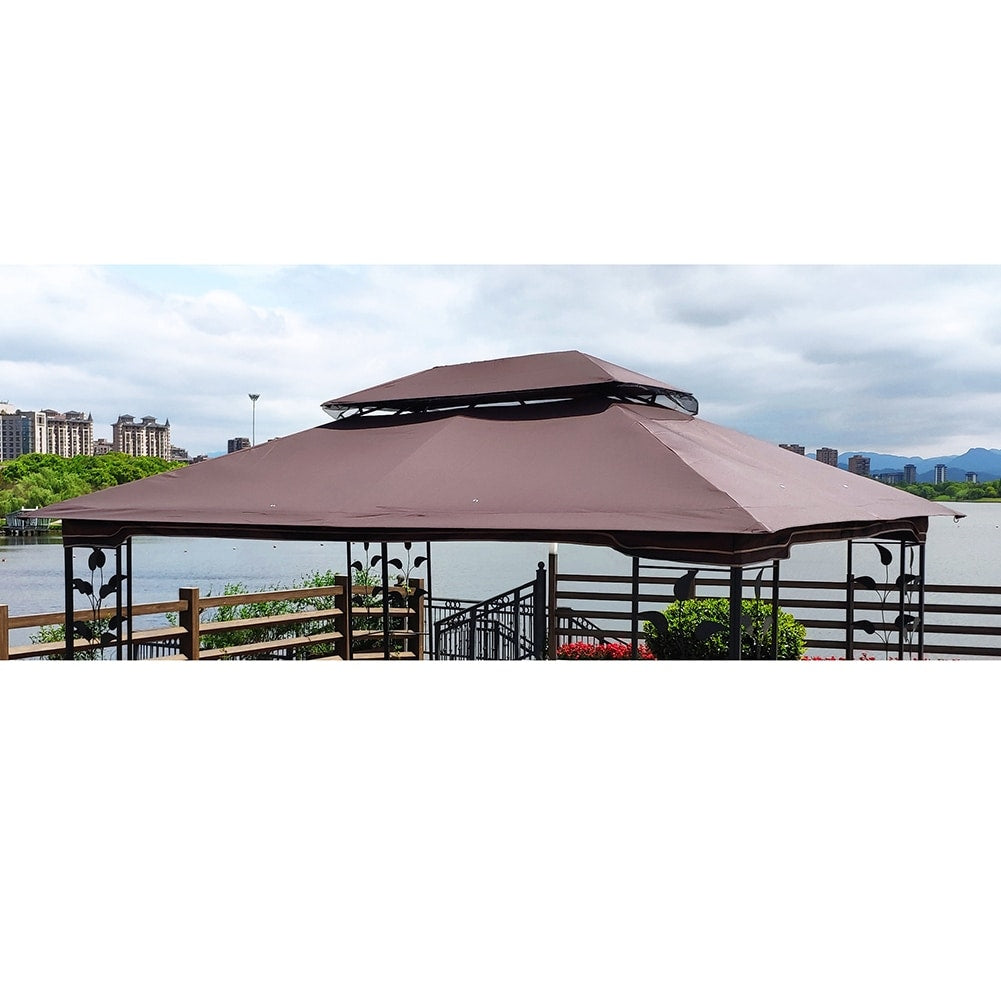 Brown Patio Gazebo Replacement Canopy Top E4495