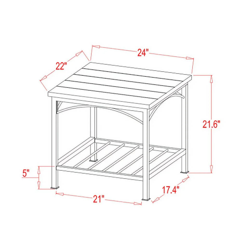 Coffee Table Set of 3 with Storage Shelf X51584
