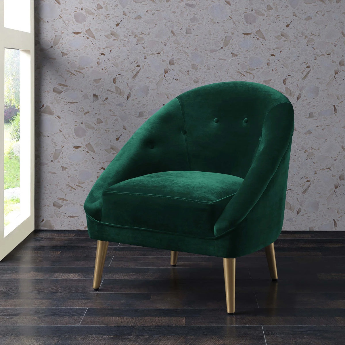 Tufted Barrel Chair V91397