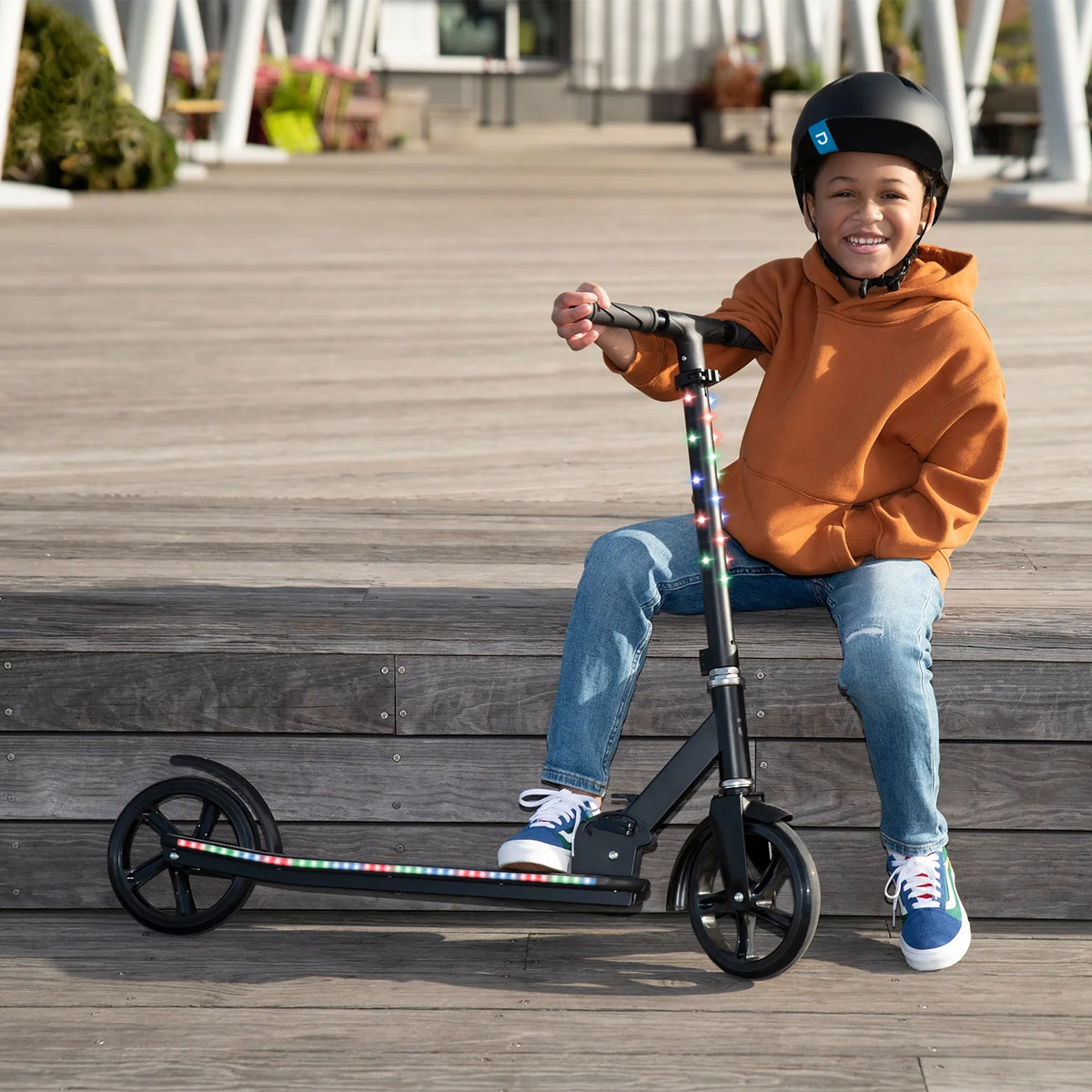 Black 2-Wheel Kick Scooter J4636