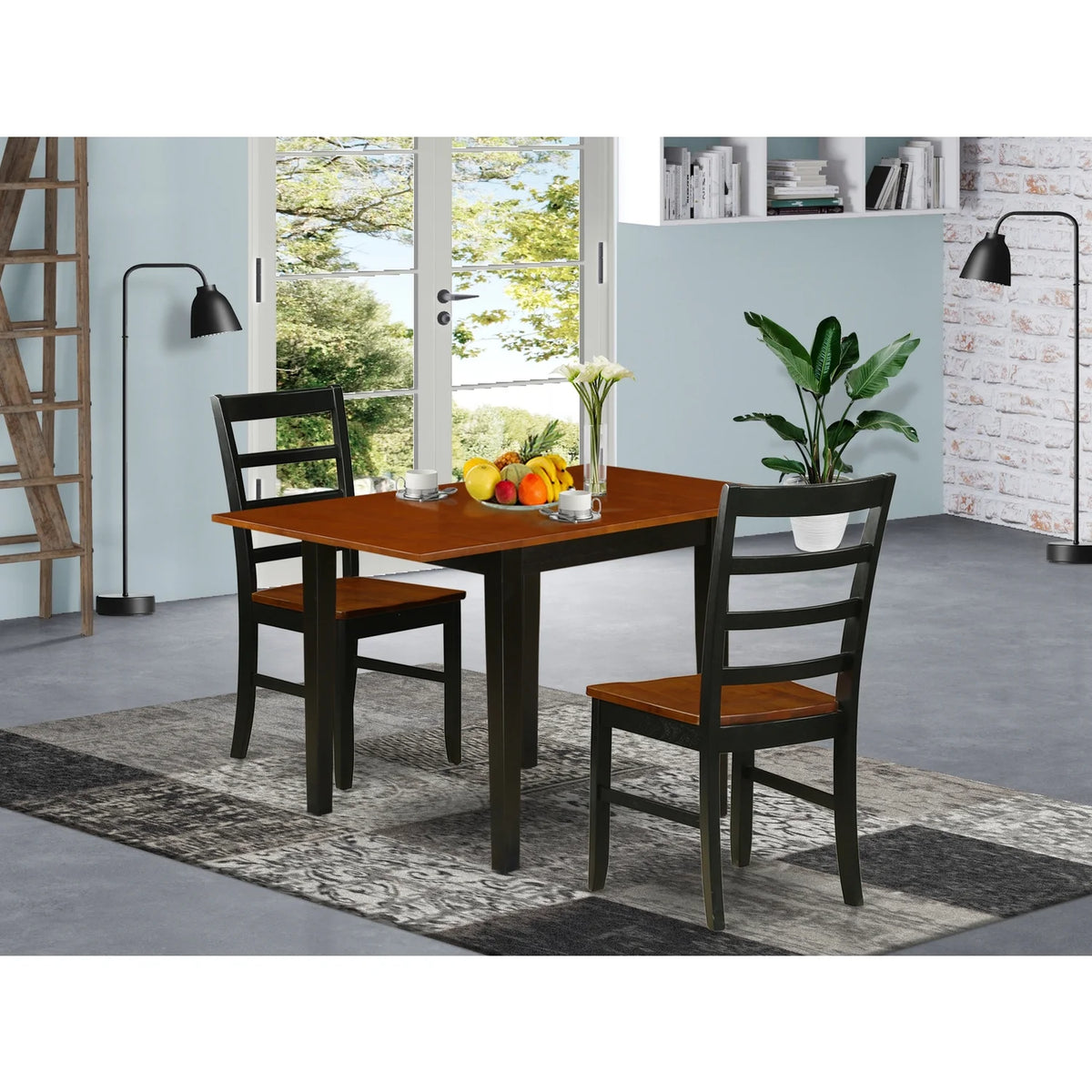 3-piece Dining Set with Ladder Back Q629555