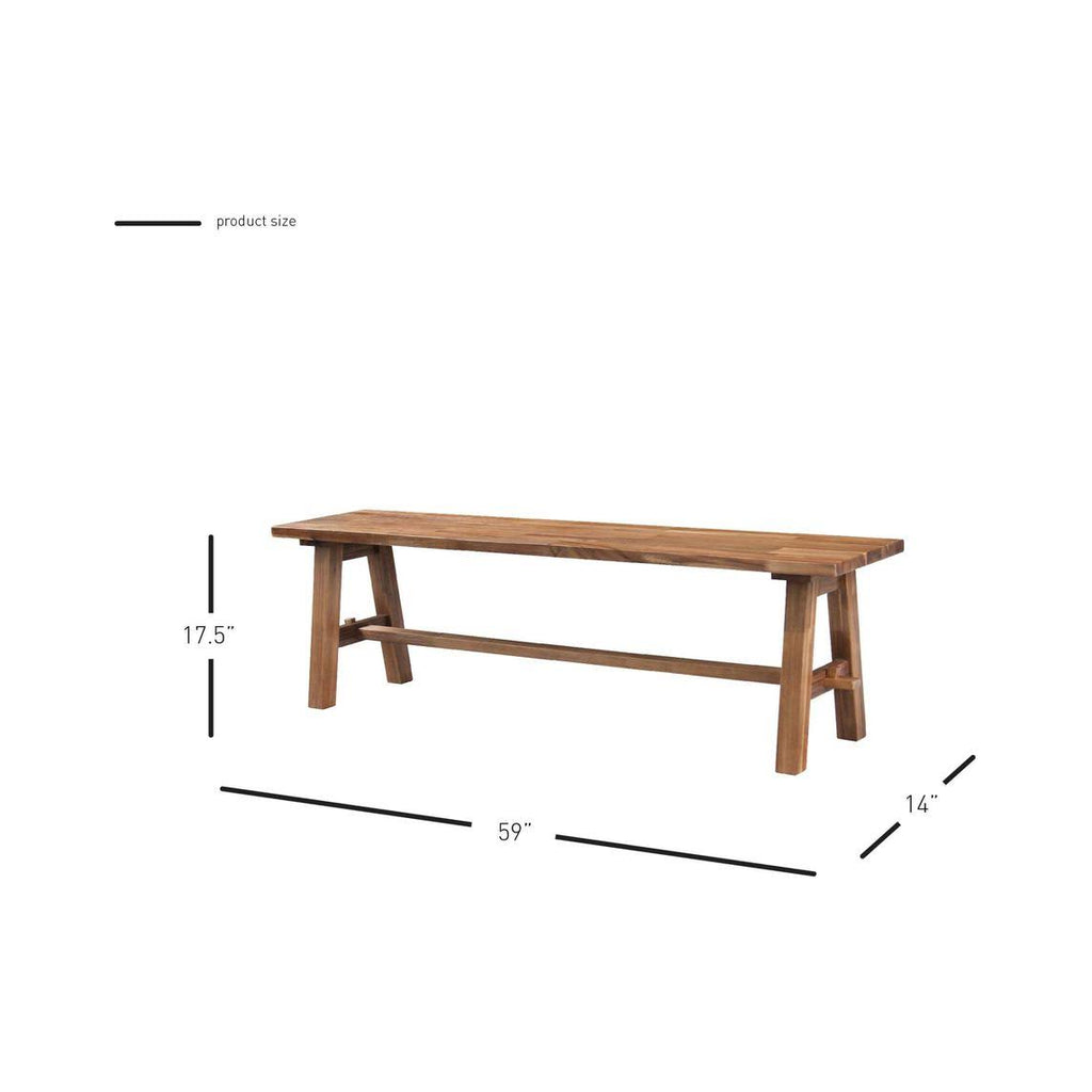 Brushed Brown Bench P40897