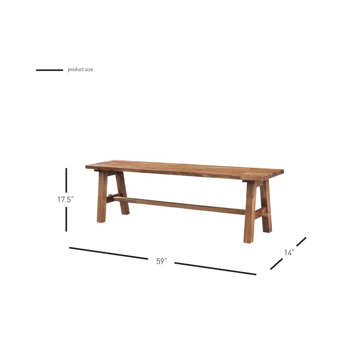 Brushed Brown Bench P40897