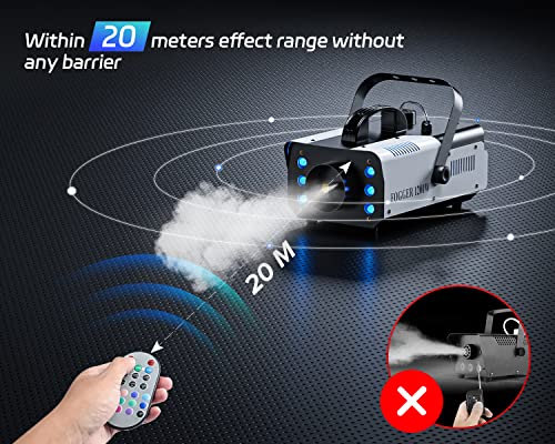 1200W 6000CFM Fog Machine with Wireless Remote and LED Lights P636
