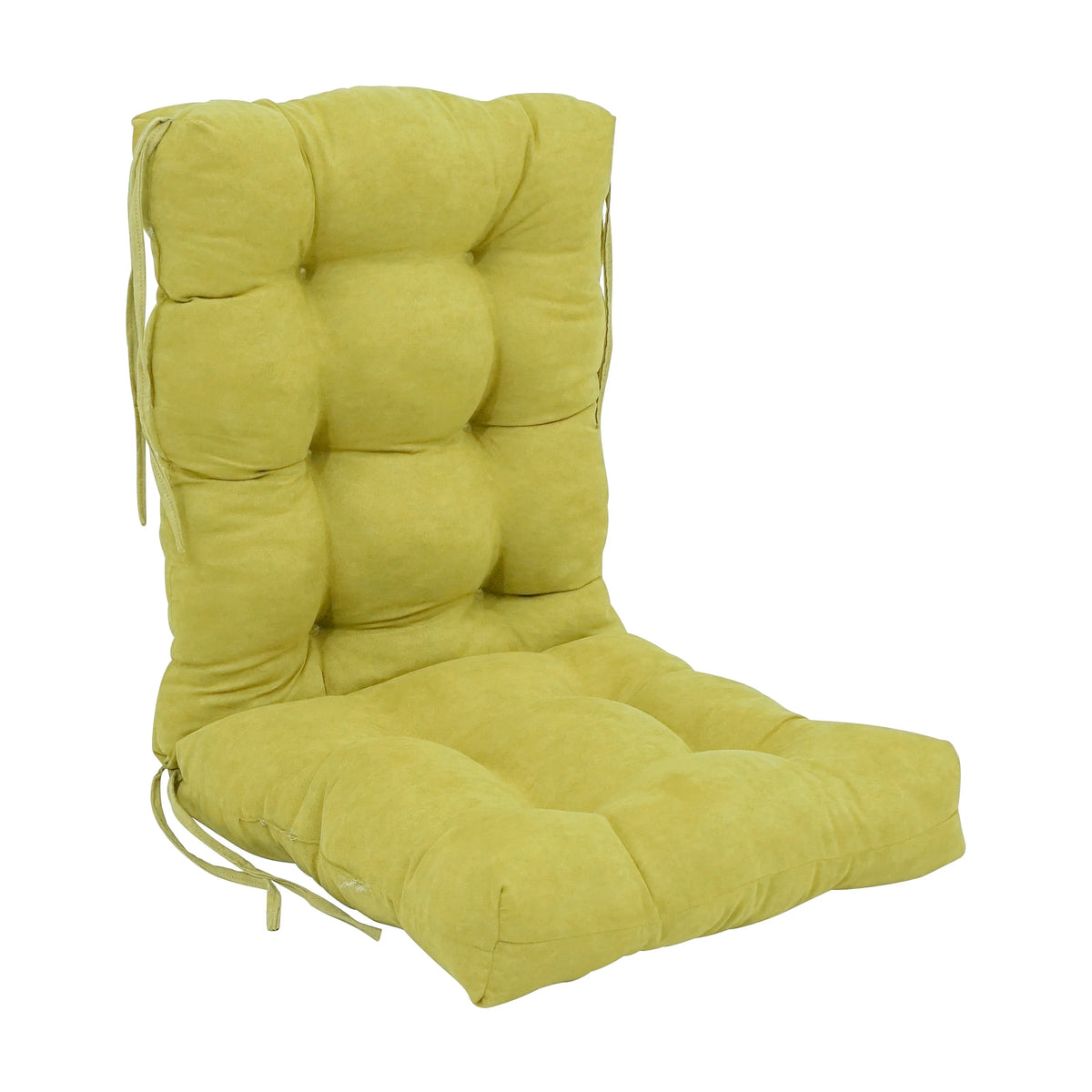 18-inch by 38-inch Microsuede Tufted Chair Cushion D4436