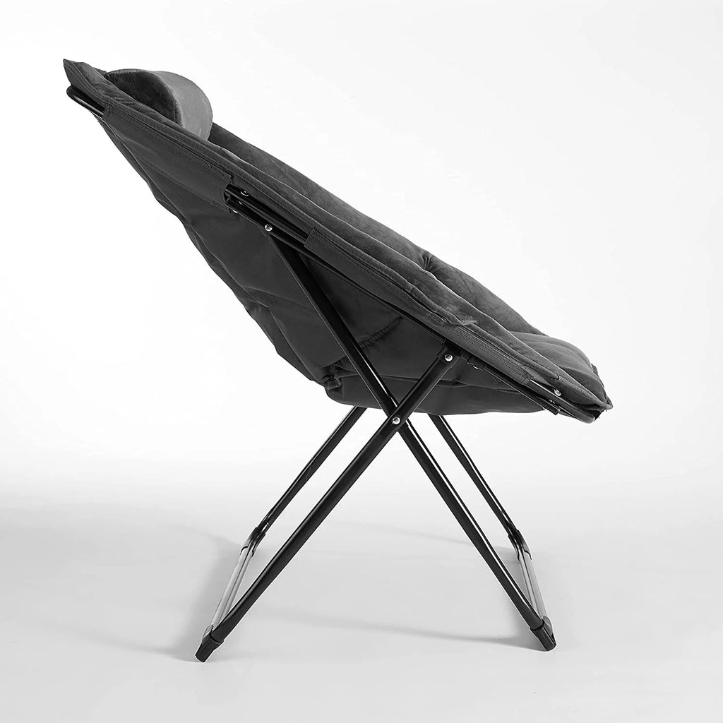 Grey Micromink Folding Chair J5694