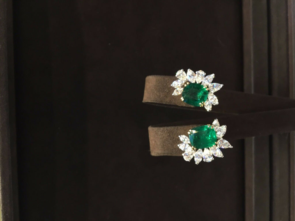 Platinum Diamond Marquise Pear Shape Earring Set U500207