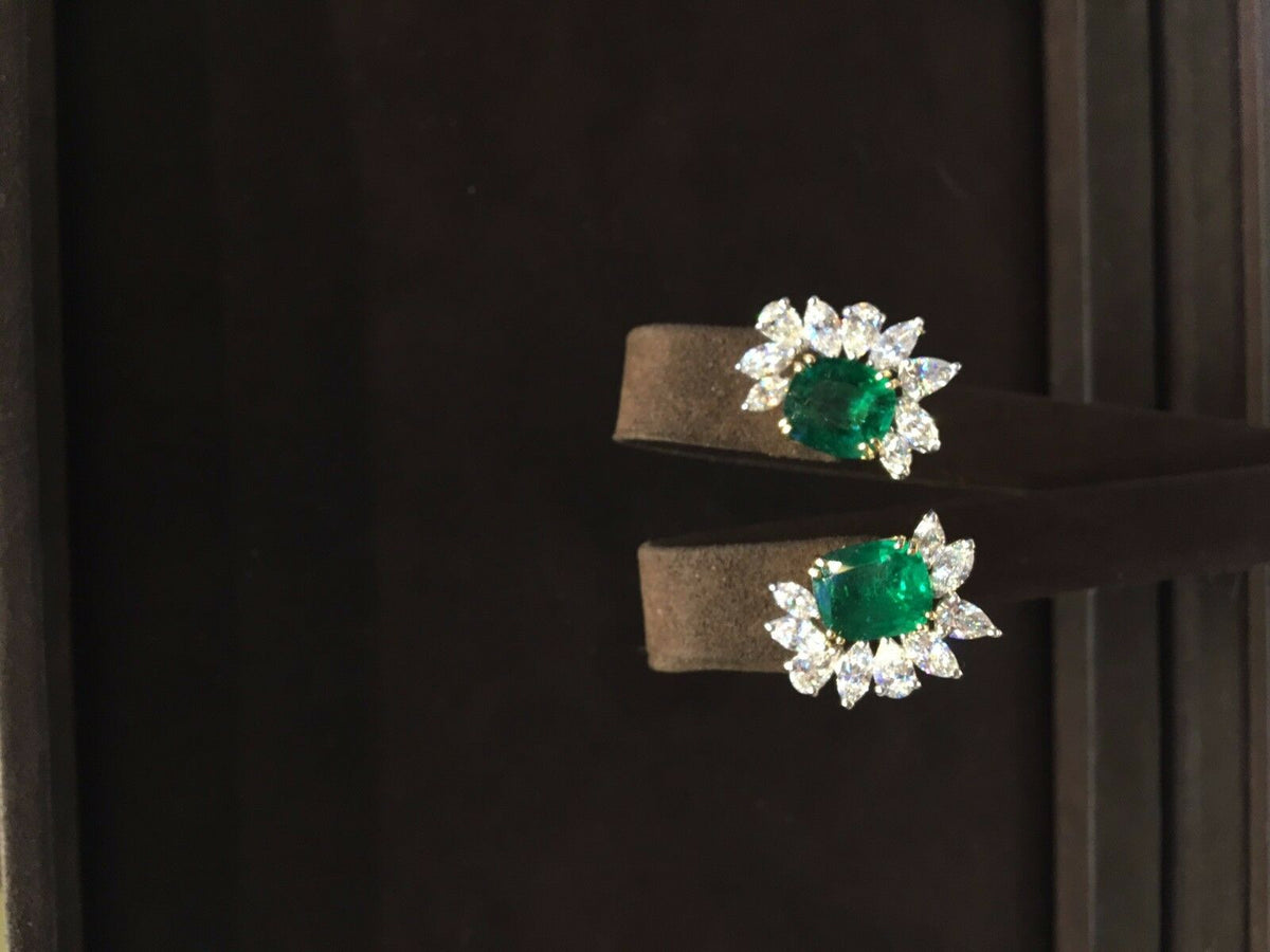 Platinum Diamond Marquise Pear Shape Earring Set U500207