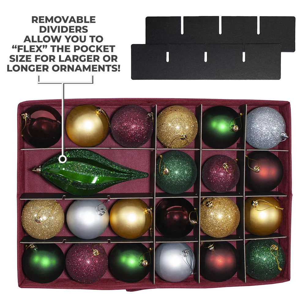 Christmas Ornament Storage Box with Pull-Out Drawers G84789