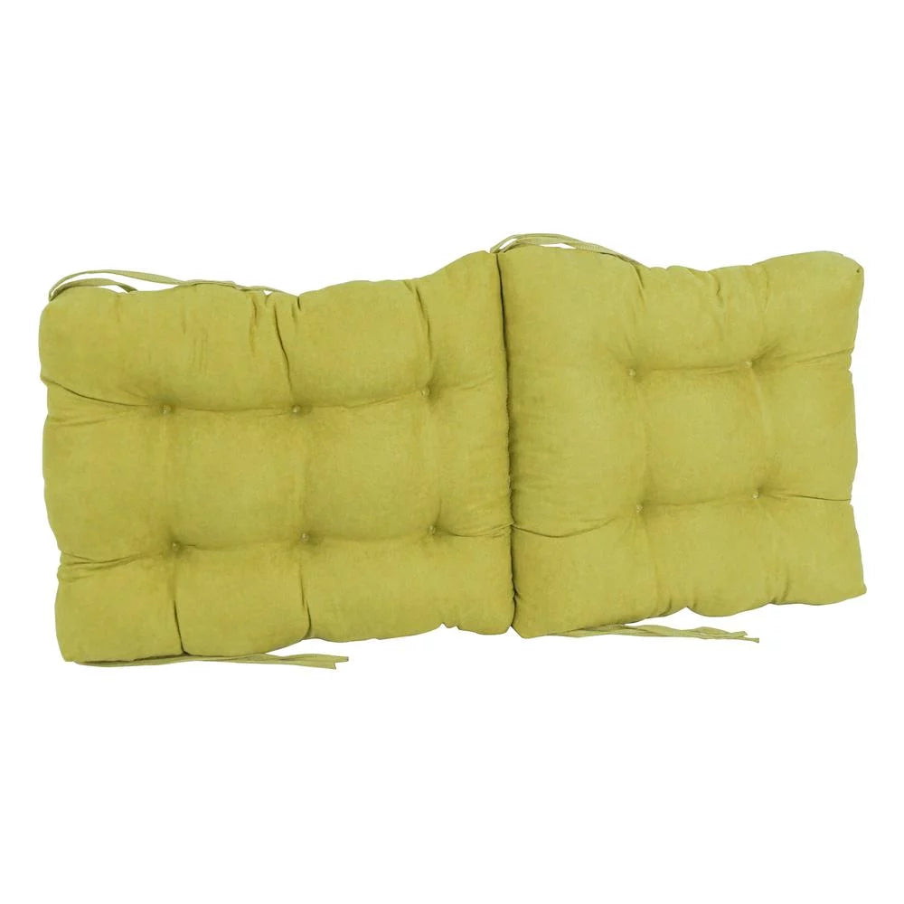 18-inch by 38-inch Microsuede Tufted Chair Cushion D4436