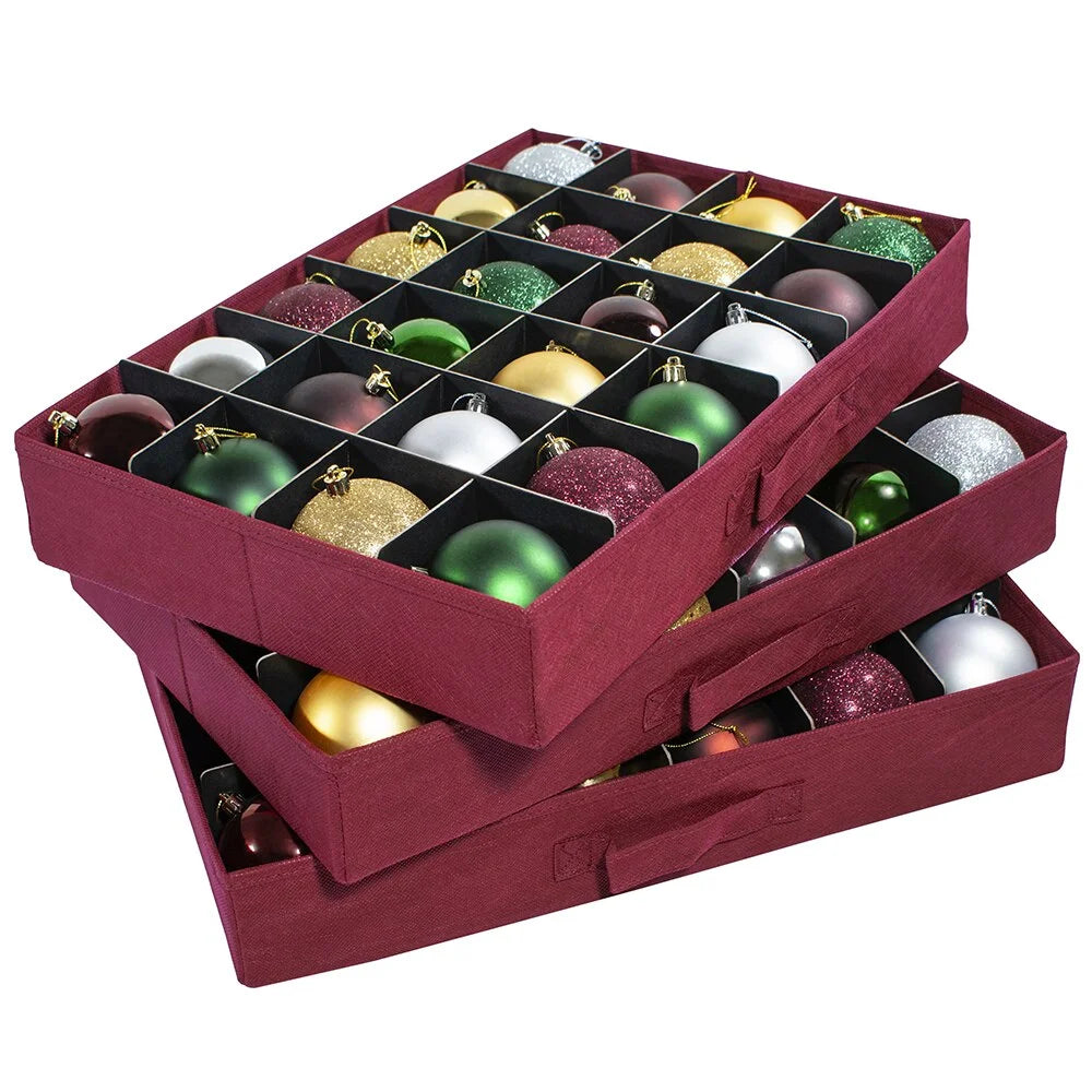 Christmas Ornament Storage Box with Pull-Out Drawers G84789