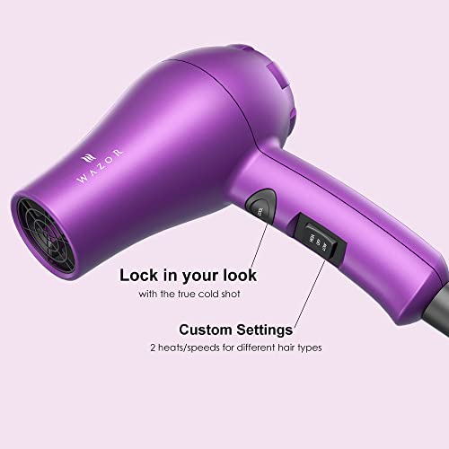 Compact 1000W Blow Dryer with Concentrator, Purple V398930