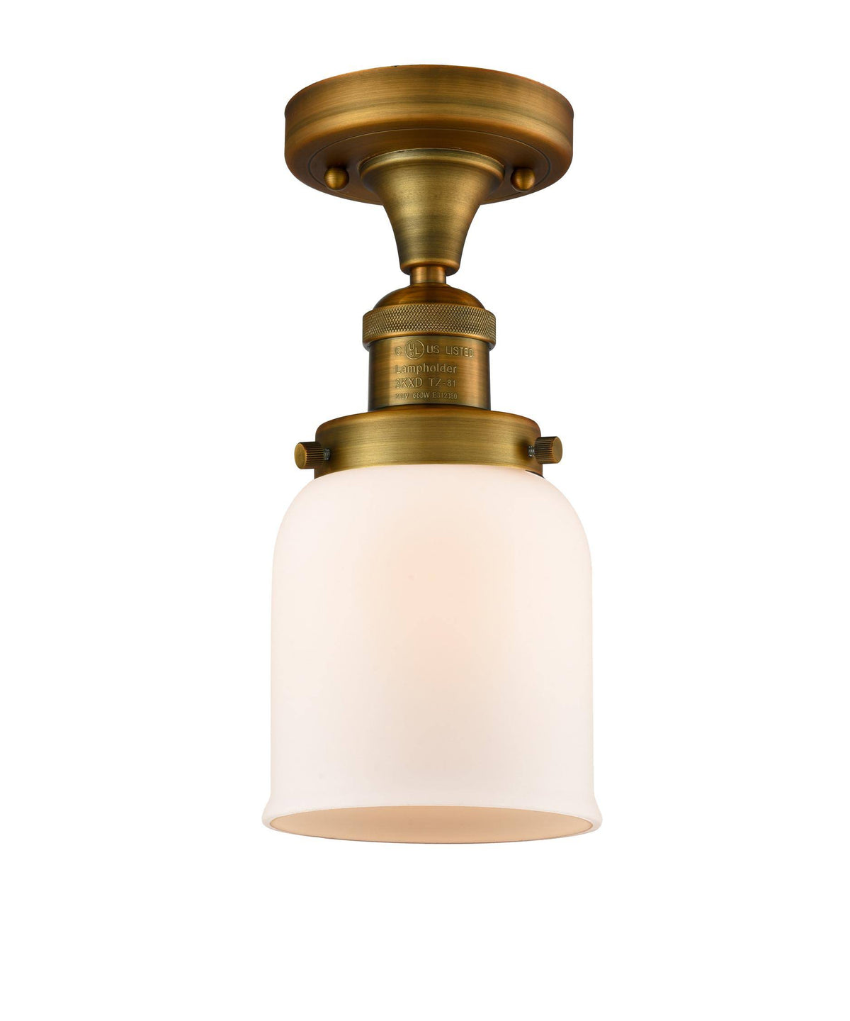 Small Bell 1 Light Semi-Flush Mount T327