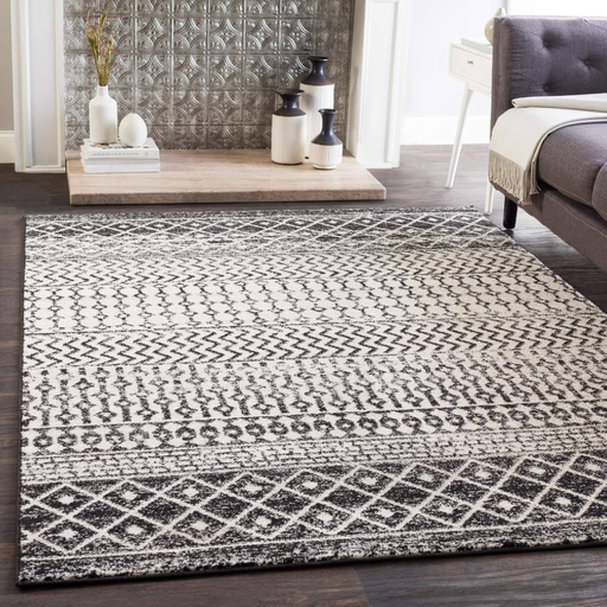 100% Polypropylene Rectangle Rug P8316