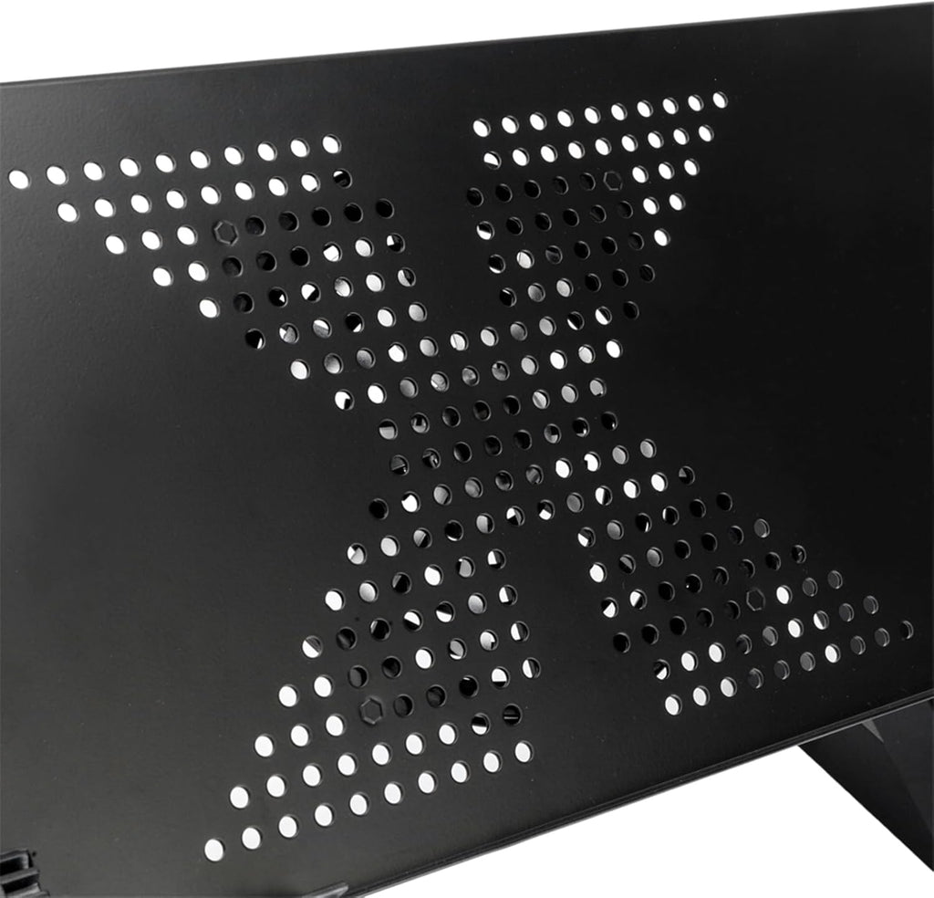 Black Adjustable Aluminum Laptop Stand Lap Desk with Mouse Pad U5176