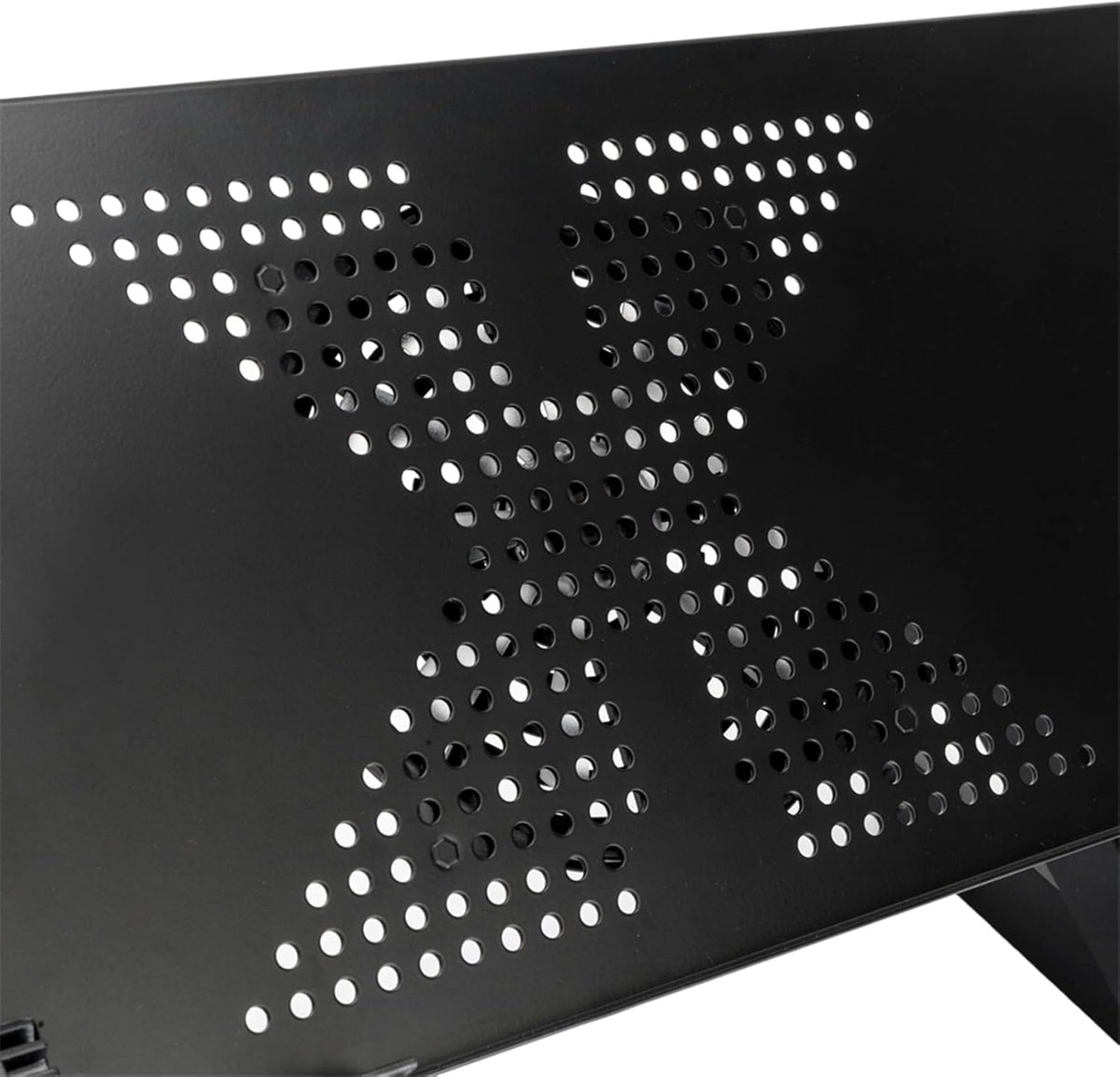 Black Adjustable Aluminum Laptop Stand Lap Desk with Mouse Pad U5176