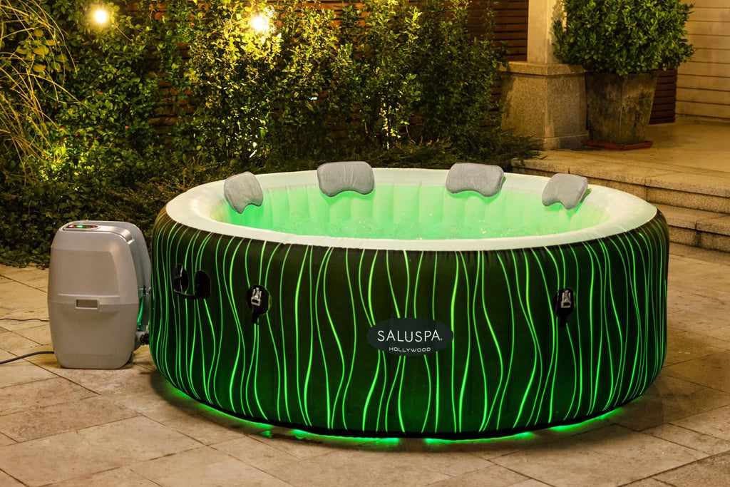 77" x 26" Inflatable Hot Tub with LED Lights A891538