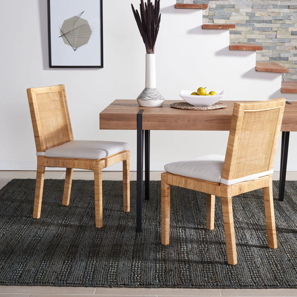 Cane Dining Chair with Cushion, Set of 2 G307