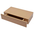 Floating Oak Finish Shelf with Drawer L4460