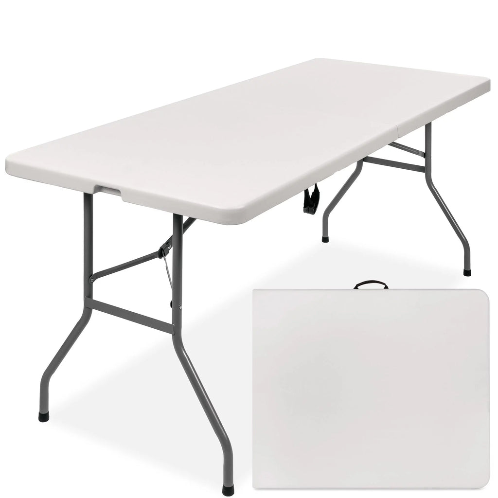 6ft White Plastic Folding Table F8468