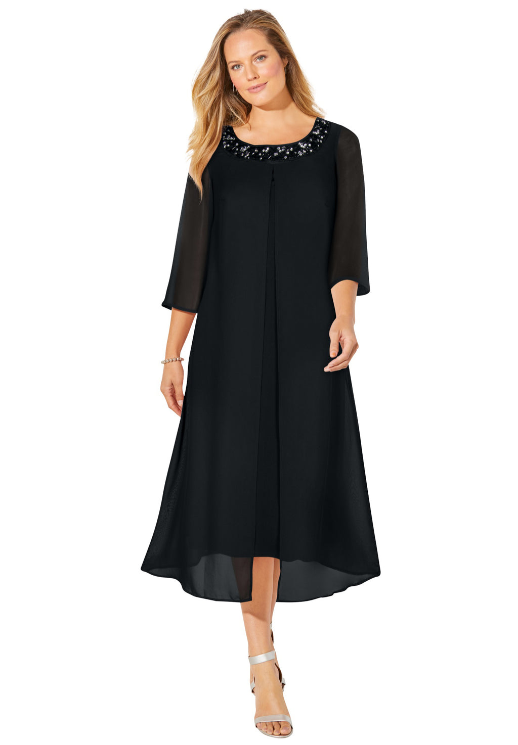 Midnight Dazzle Mesh Flyaway Dress I91991