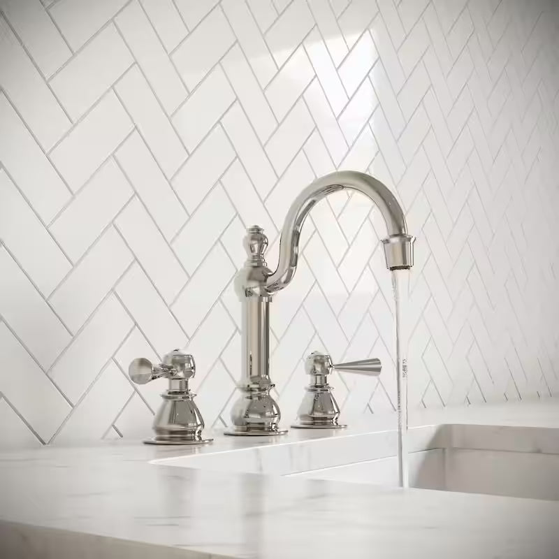 8 in. 2-Handle High Arc Lavatory Faucet in Polished Nickel Q19868