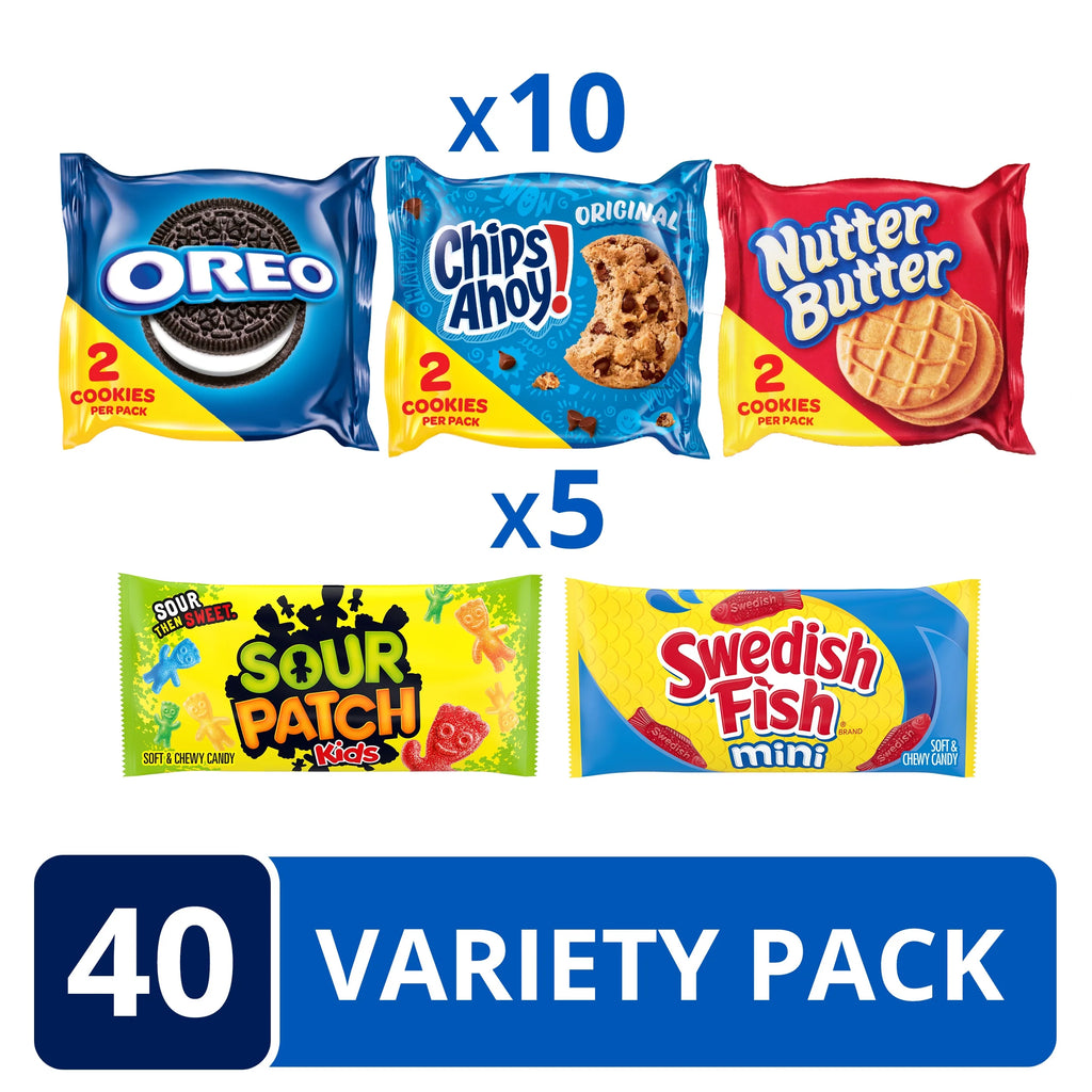 Cookies and Candy Variety Pack, 40 Snack Packs U987