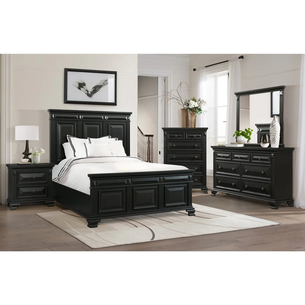 6 Drawer Chest in Antique Black A8961