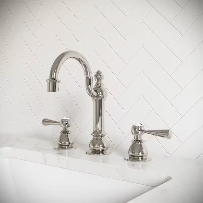 8 in. 2-Handle High Arc Lavatory Faucet in Polished Nickel Q19868